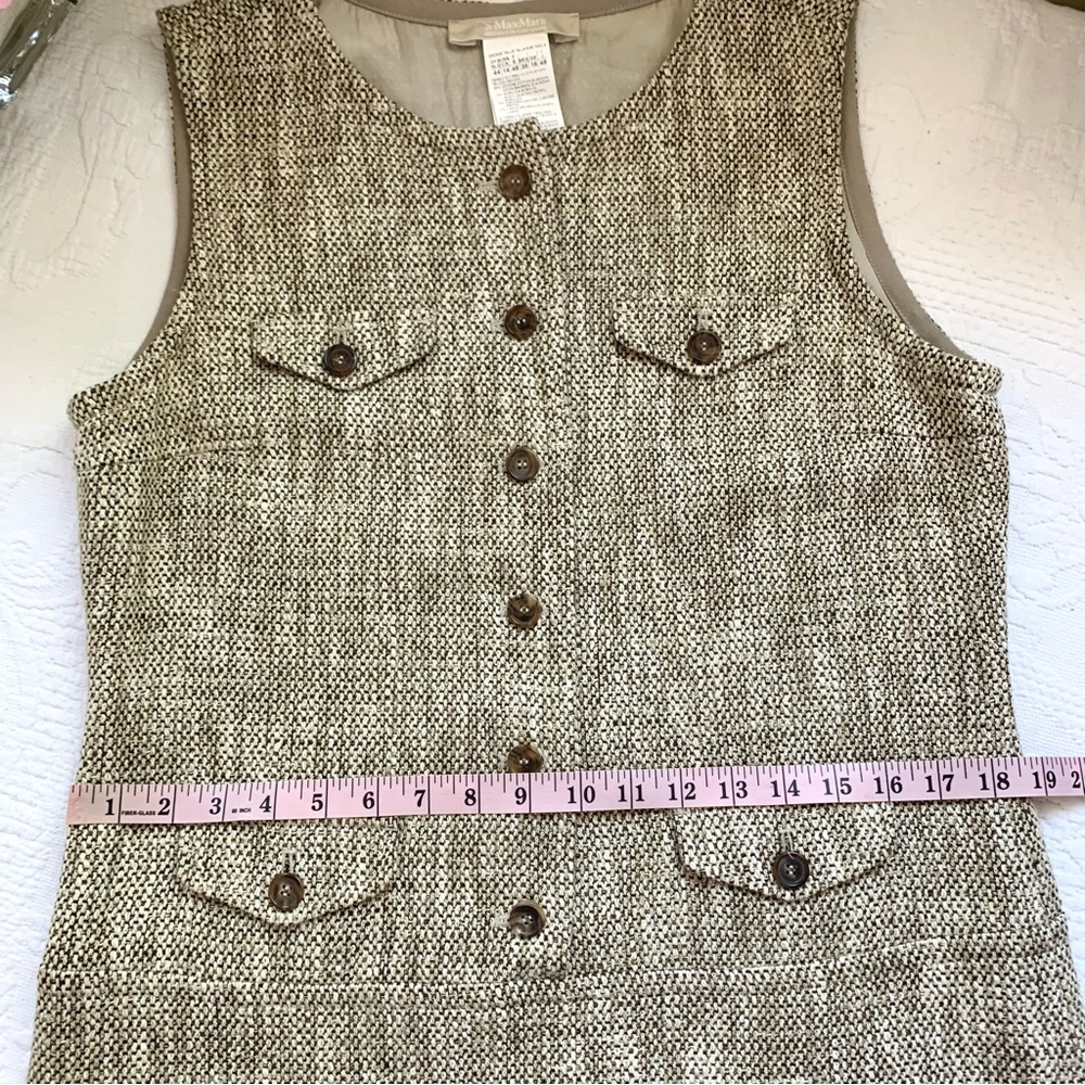 MaxMara Tweed Sleeveless Shift Dress with pockets US 14 - Picture 11 of 16